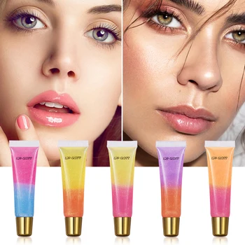 

Hot sale Two Tones Lip Glosses Moisturizer Lip Liquid Gradient Color Hose Lip Glaze Women Makeup