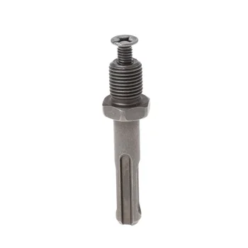 

12.4mm Male Thread Carbon Steel Round Shank Drill Chuck Adapter Connector Rod