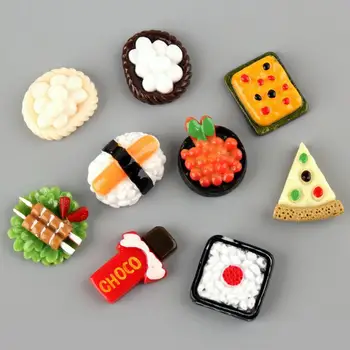 

10 Pcs/lot Lovely Cartoon Japanese food sushi Resin Patch for Child Hair Ornament Phone Decor Craft Toys gift