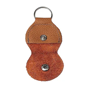 

Guitar Pick Holder Leather Genuine Keychain Guitar Plectrum Bag Keychain Shape Guitar Accessories Black & Brown Pack Of 2 d2