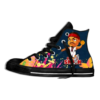 

3D Pattern Josh Smith men's Side Fashion Sneaker High Top men's Canvas Sneakers Lace Up Spring Vulcanized shoes
