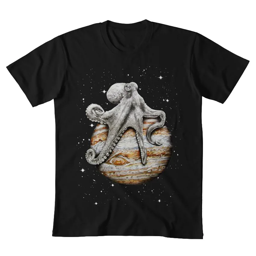 Celestial Cephalopod футболка карандаш Осьминог морской житель животных космическая планета юмором surreal surреалистичность странные