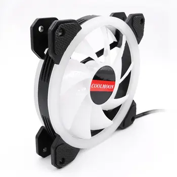 

Computer PC Cooler Cooling Fan Double Ring 366 Modes 10 Level Adjust Speed RGB LED 120mm Cooling Fan For CPU High-airflow