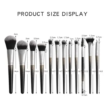 

12pcs Pro Makeup Brushes Powder Foundation Eyeshadow Eyeliner Lip Brush Set
