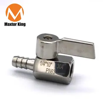

MK Mini ball valve 304 Stainless steel 1/8" 1/4" 3/8" 1/2" to 7mm 10mm 8mm 12mm Pagoda Adapter Female Male Hardware 2 way