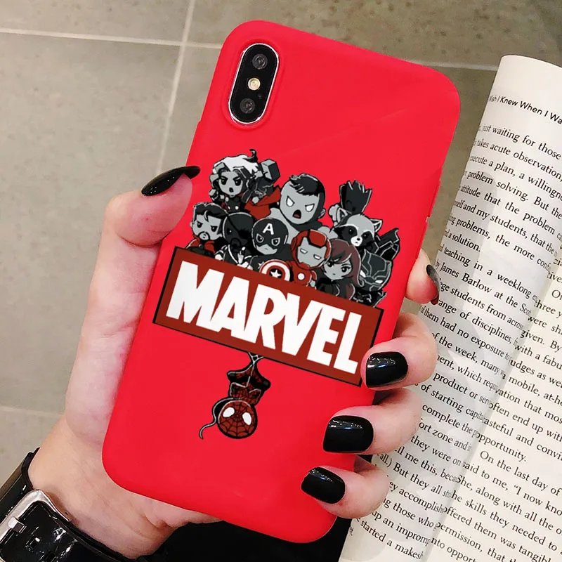 Чехол для телефона XiaoMi RedMi Note 8 7 6 5 K20 Pro Человек-паук Marvel матовый Силиконовый чехол s мягкая задняя крышка - Цвет: P3Red