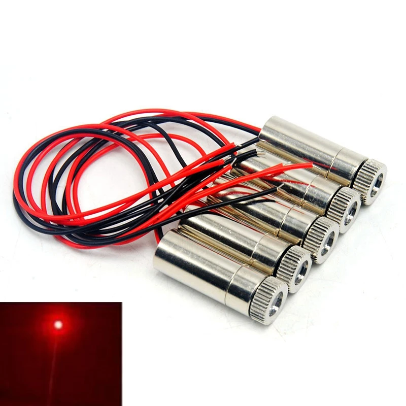

5pcs Focus Dot Red Positioning Lights 650nm 50mw Laser Module Focusable Head 12*30mm