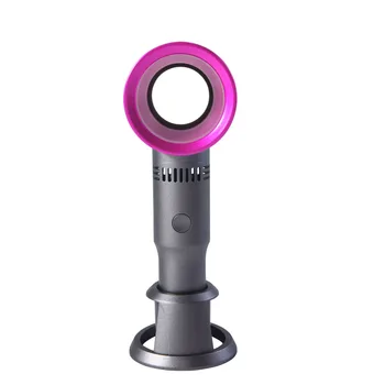 

Bladeless Fan USB Rechargeable Handheld Mini Cooler Portable No Leaf Handy Fan with 3 Fan Speed (Pink)