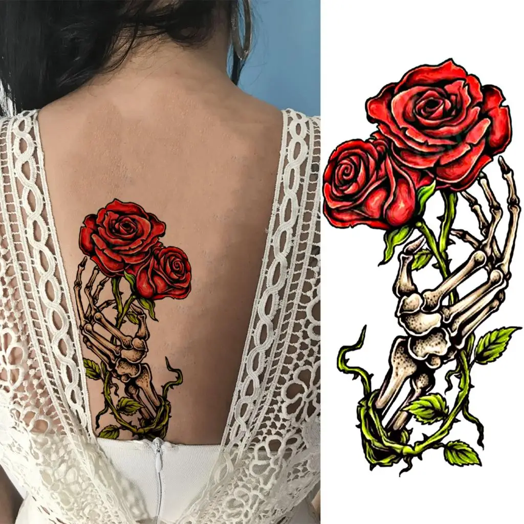 How to Draw Rose and Key, Tattoo Flowers