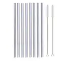 8pcs Grey Straight
