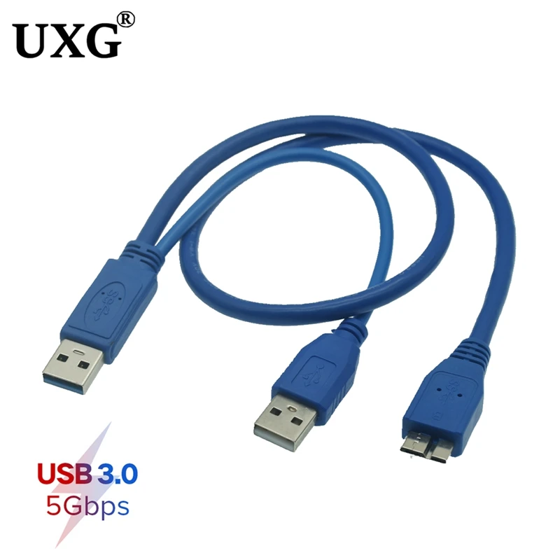 USB 3.0 Type A Male to Micro B Y Cable - 1M/0.5M Data Cord for External Mobile Hard Drive Description Image.This Product Can Be Found With The Tag Names Computer Cables Connecting, Computer Peripherals, PC Hardware Cables Adapters, Usb