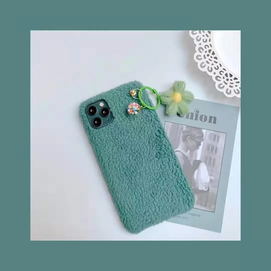 Для iphone 11 pro Max милый медведь мягкий теплый зимний плюшевый чехол для телефона для iphone 8plus 7P 6S 6p XR XS Max мультяшный чехол+ плюшевая игрушка