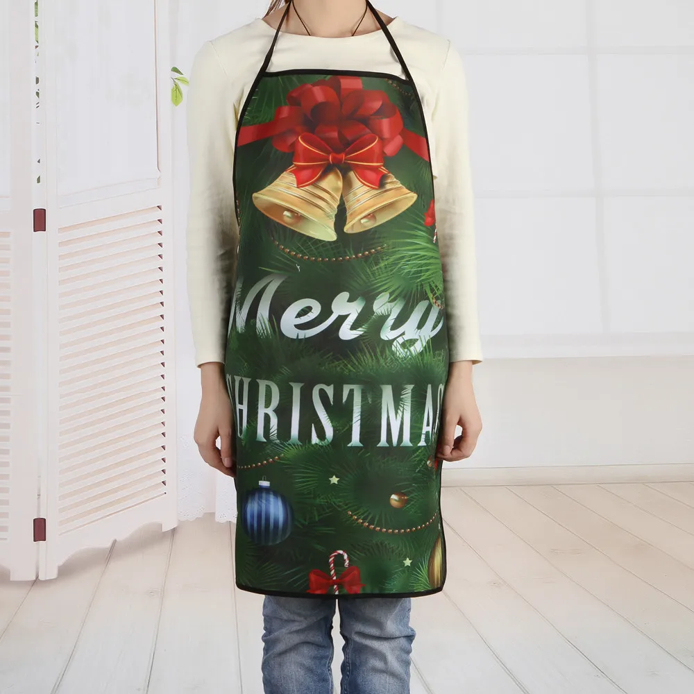 Christmas Decoration Waterproof Apron Christmas Dinner Party Apron