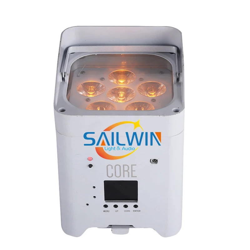 Sailwin света 6*18 Вт 6IN1 RGBAW УФ мобильное приложение Smart DJ СВЕТОДИОДНЫЙ торшер батарея беспроводной светодиод сценический мигающий свет