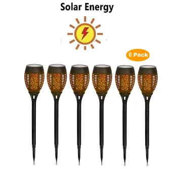 

2-8pcs Solar Flame Light Flickering lawn lamp Light Control Solar Flame Light Outdoor Waterproof Garden Torch Lamp for Courtyard