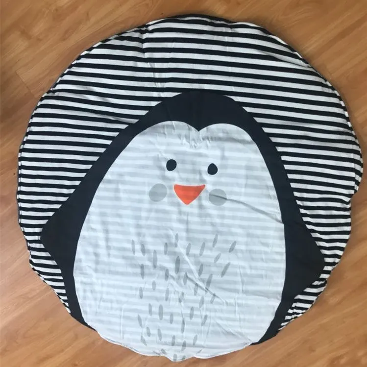 Penguin Мультяшные животные детские игровые коврики коврик для малышей Дети Ползания одеяло круглый ковер игрушки коврик для детской комнаты декор реквизит для фотографий - Цвет: Penguin