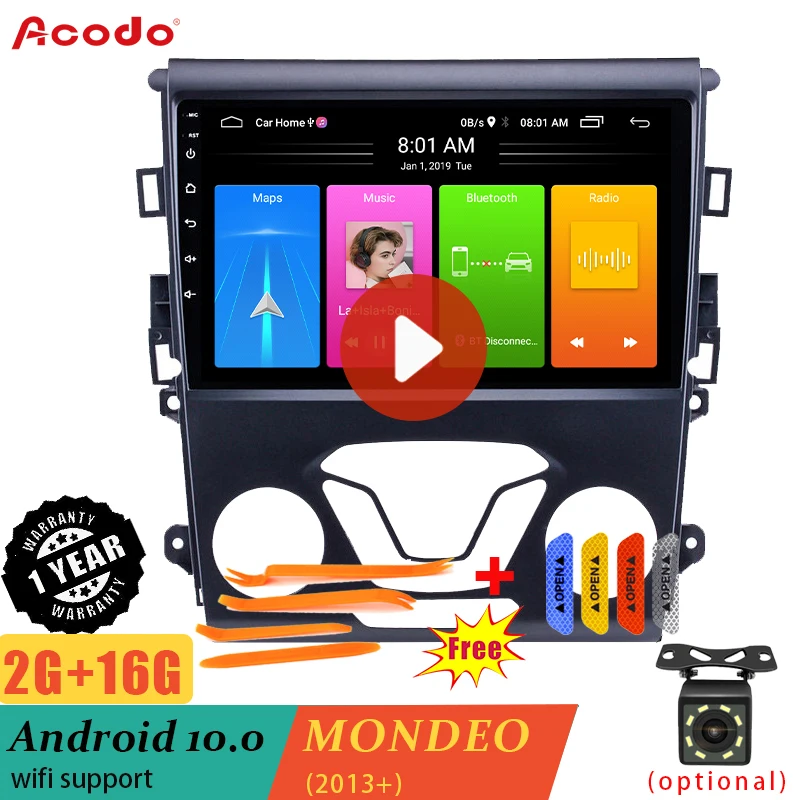 

ACODO 2G RAM+16G ROM Android 10.0 Car Radio Multimedia Player For Ford Mondeo 2013-2017 Navigation GPS 2 din