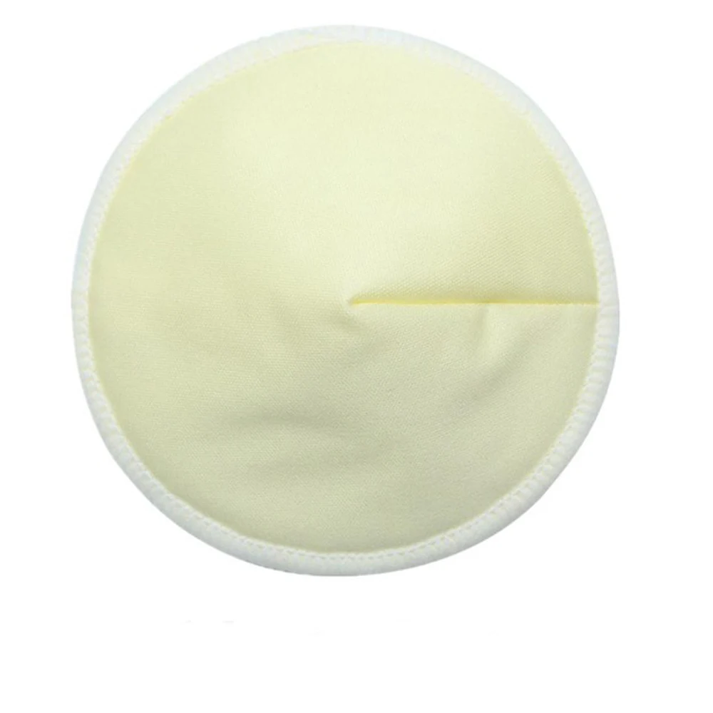 2pcs cream 2/10 шт подушечки для мам, подушечки для кормления, моющиеся, водонепроницаемые, хлопковые, марлевые подушечки, контурные подушечки для кормления, толстые подушечки, многоразовые для мам - Цвет: 2pcs cream