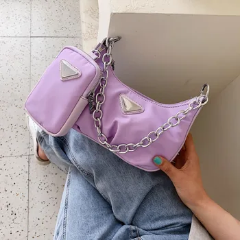 

Chain Oxford Cloth Crossbody Bags For Women 2020 Summer Shoulder Handbag Female Travel Cross Body Bag purses and handbags