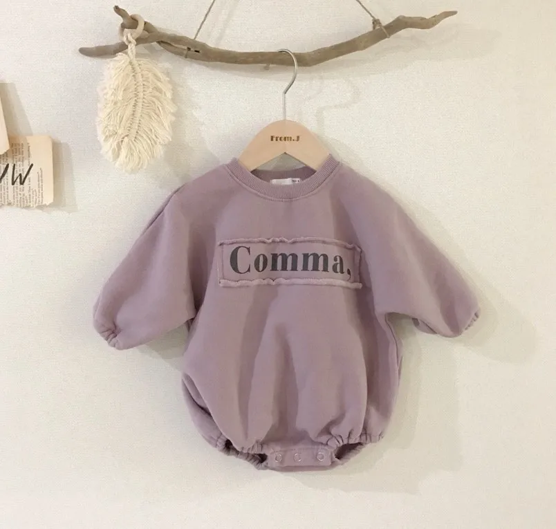 Осенне-зимний комбинезон в Корейском стиле для мальчиков и девочек; милый комбинезон с капюшоном и ушками медведей для новорожденных; одежда для малышей - Цвет: purple