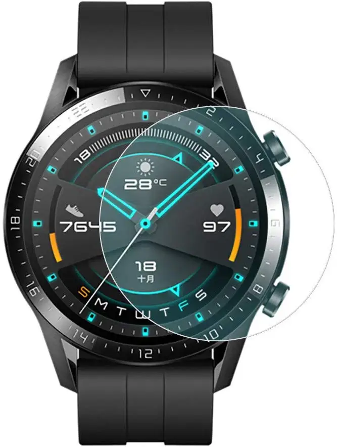 10 шт. в упаковке для huawei Watch GT 2 46 мм 42 мм закаленное стекло Защита экрана Защита от царапин взрывозащищенные умные часы защитное стекло