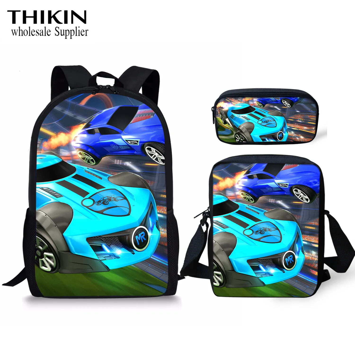 as picture THIKIN Wheels гоночный автомобиль шаблон мужской ноутбук рюкзак женский бизнес ноутбук Mochila на заказ рюкзак для мальчиков и девочек школьные сумки - Цвет: as picture