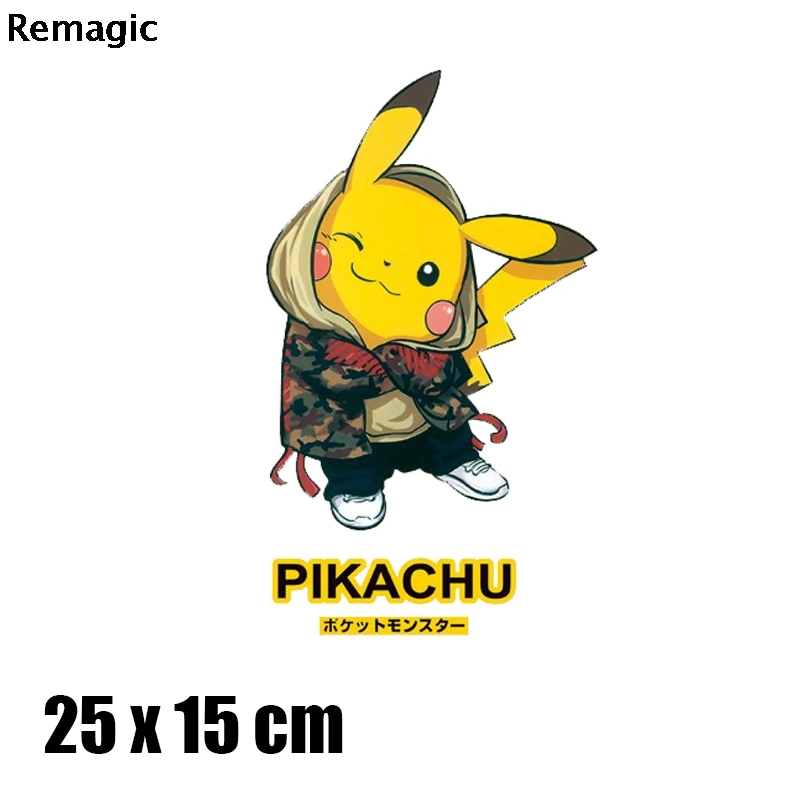 Pikachu Косплей Стич мультфильм дети железные на теплопередачи Патчи Наклейки Одежда DIY аппликации моющиеся a-уровень термопатч - Цвет: 3