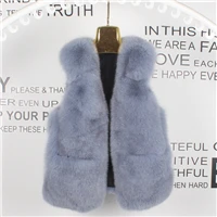04 New Fashion Fox Fur Vest Real Fur Coat Sleeveless Vest Winter Warm Natural Fox Fur Luxury Women Clothes High Quality - Цвет: 04