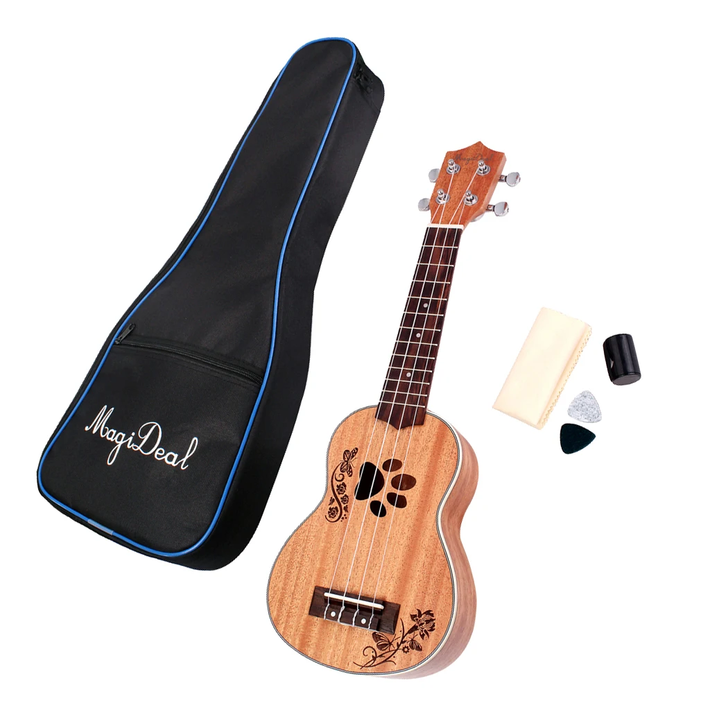 21' красное дерево сопрано Гавайские гитары укулеле Уке 4 струны гитара с Gig Bag Mnini укулеле для учащихся Уке начинающих