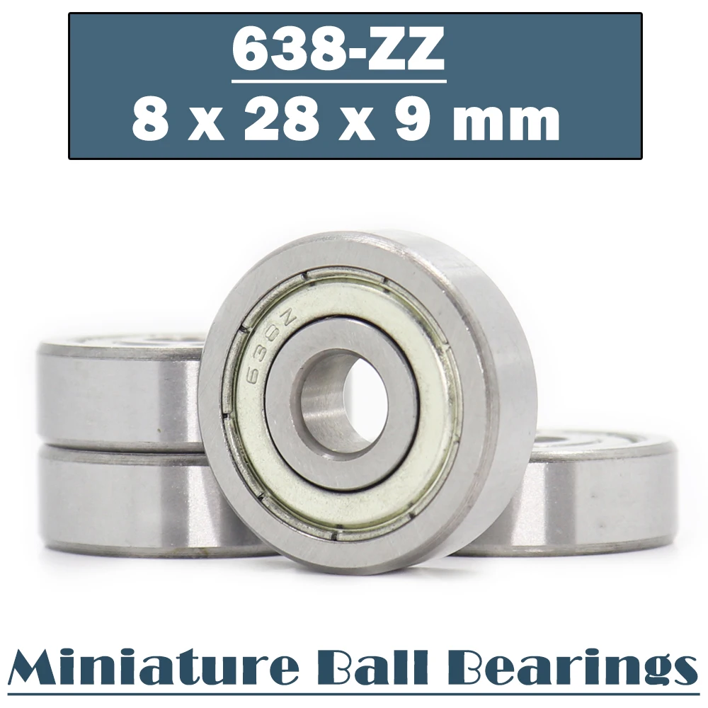 638ZZ Bearing 8*28*9 mm ( 4 PCS ) 638Z Miniature 638 ZZ Ball Bearings | Спорт и развлечения