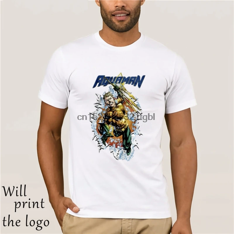 Футболка аквамена-подарки-футболки супергероя на день рождения футболки