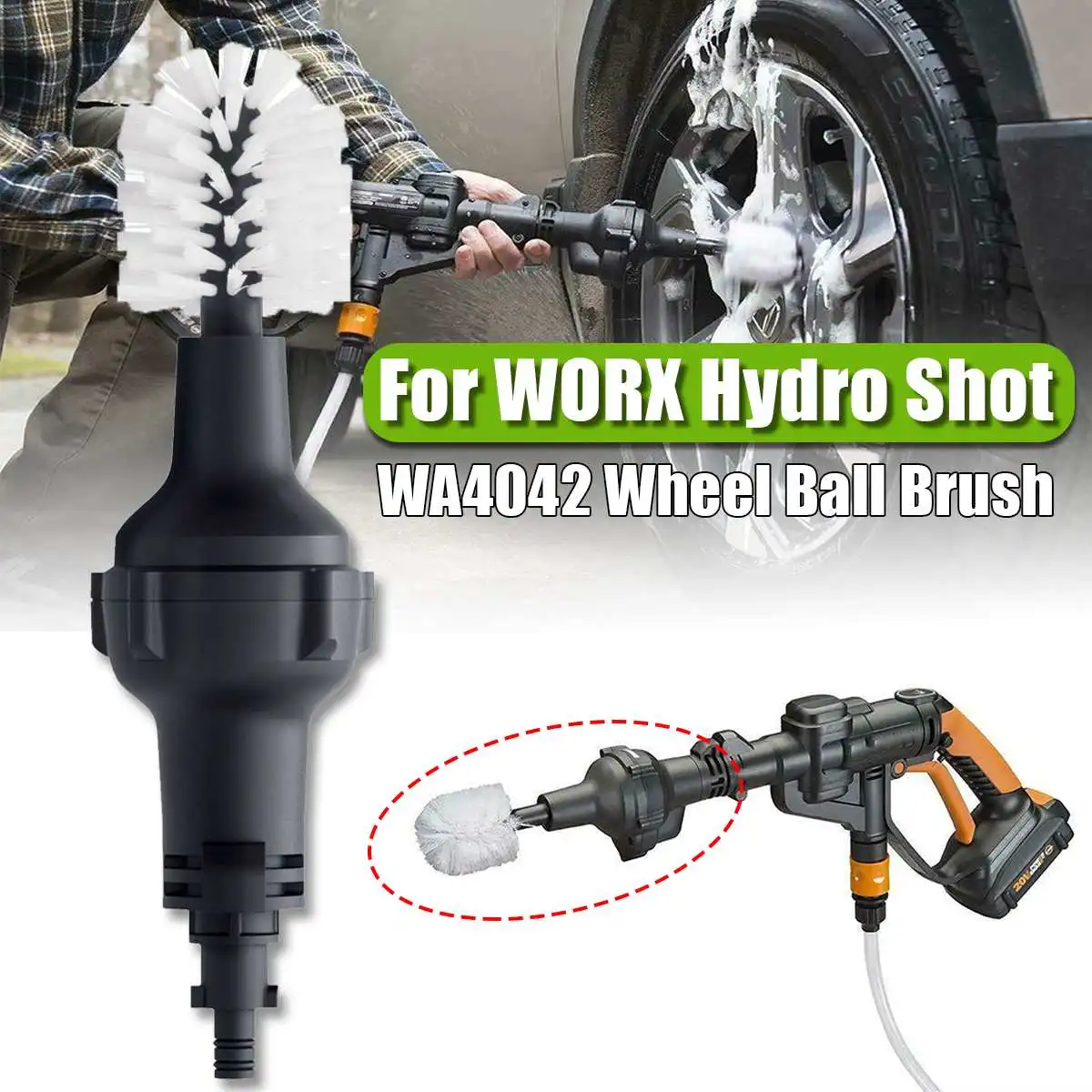 

Wheel Ball Brush Accessory For WORX WA4042 Hydroshot