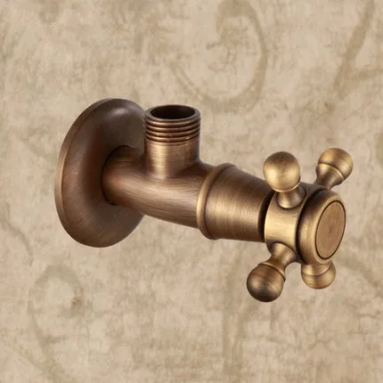 Медный винтажный Европейский стиль треугольный клапан медный горячий и холодный толстый Т-разъем водозапорный кран производитель характер удлинить Ang