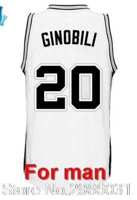 Новинка,, San Antonio#20 Manu Ginobili retirement jersey A+++, качественная одежда для мужчин, женщин, подростков, детей, девочек и взрослых - Цвет: for men