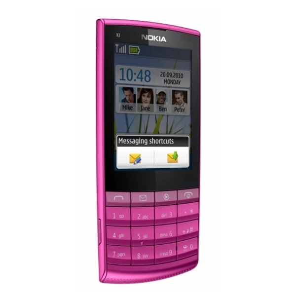 Rose Red Nokia X3-02 оригинальные мобильные телефоны GSM 3g Wifi Bluetooth 5MP камера Поддержка Русская клавиатура отремонтированный разблокированный мобильный телефон - Цвет: Rose Red