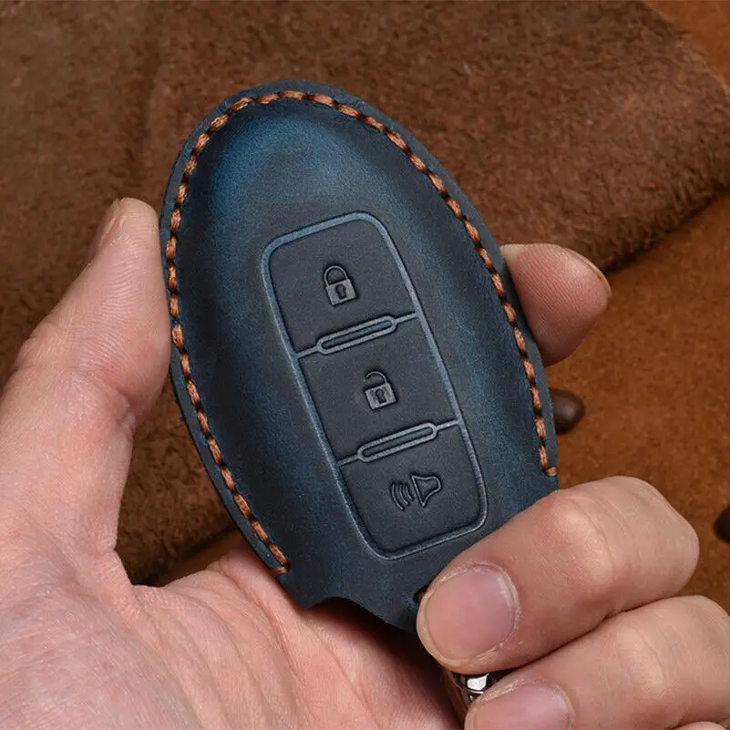 In Pelle di Cavallo pazzo Copertura Della Cassa Chiave Dell'automobile Caso Chiave per Infiniti FX35 FX37 FX50 G25 G35 G37 JX35 M35 M37 m45 Q70 Accessori - H75c03eca80bd484da9d7f24199307e15y