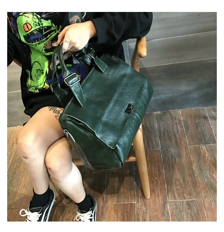 women winter pu leather bag OL black one shoulder bag female brown blue green casual crossbody messenger bag