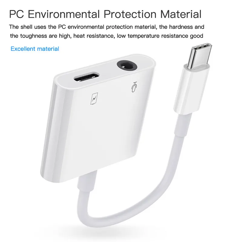 2A Type c to 3 5mm Headphone Jack Charge Adapter Lightning to HDMI HD Cable Adapter For Xiaomi Mi6 For Huawei P20 For Samsung S9