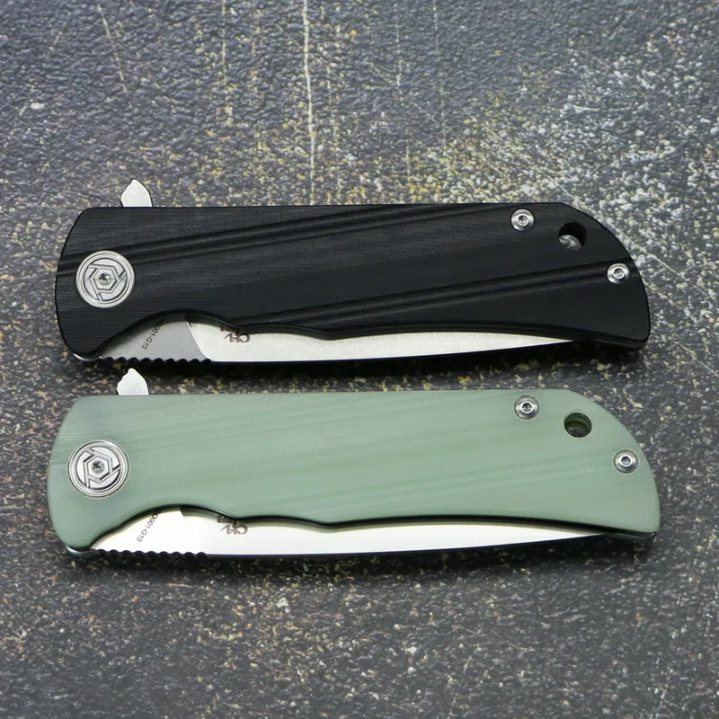 CH 3001-G10 flip folding knife D2 blade G10+ steel handle camping hunting outdoor portable tactical pocket fruit knife EDC tool