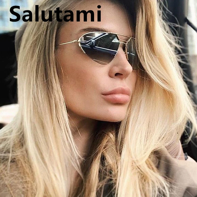 Солнцезащитные очки в полуоправе кошачий глаз для мужчин и женщин винтажные