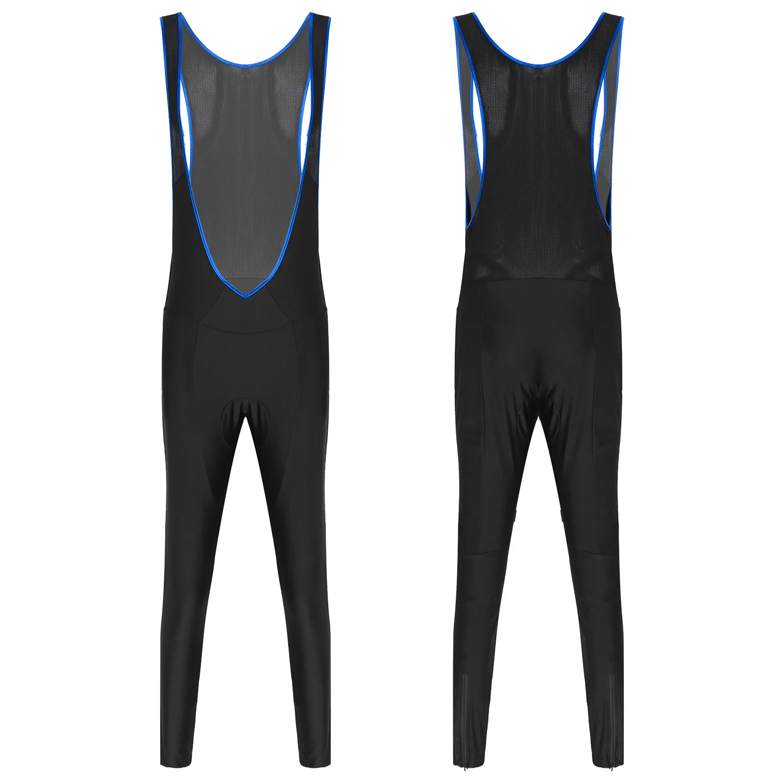 

iEFiEL Men's Cycling Bib Trousers Breathable Sleeveless Bodysuit Bike Pants Bicycle Pants Mountain Bike Zipper Cycling Bib Pants