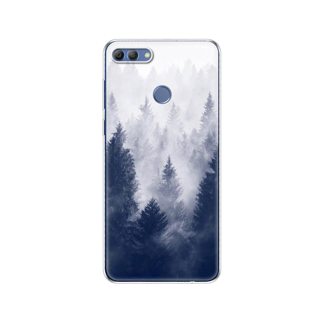 Huawei P Smart 2018  phone case protective 7S soft tpu silicone back cover 360 full protection printed transparent coating