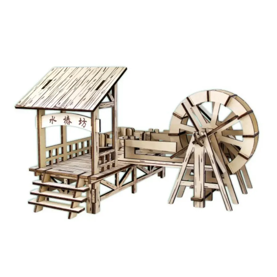 DIY Shuichunfang Деревянные игрушки 3D вид улицы головоломка игрушка Сборная модель