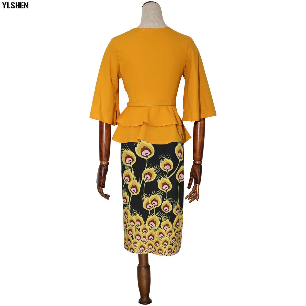 New Style African Dresses for Women Dashiki Print African Skirt Clothes Ankara Dress Bazin Rich Robe Boubou Africaine Femme 2019 08