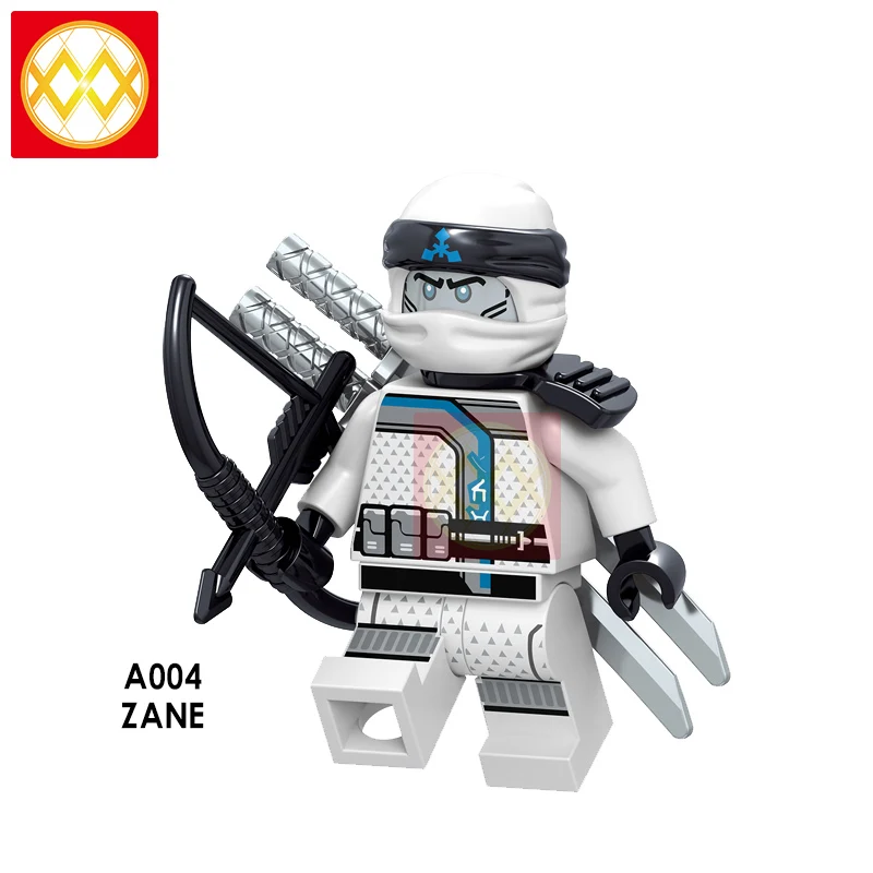 A004 Игрушки ниндзя самурая X Mecha Akita Master Wu Mr. E Garmadon N-POP девушка PG1022 Nya Jay Cole Zane строительные блоки детские игрушки - Цвет: A004