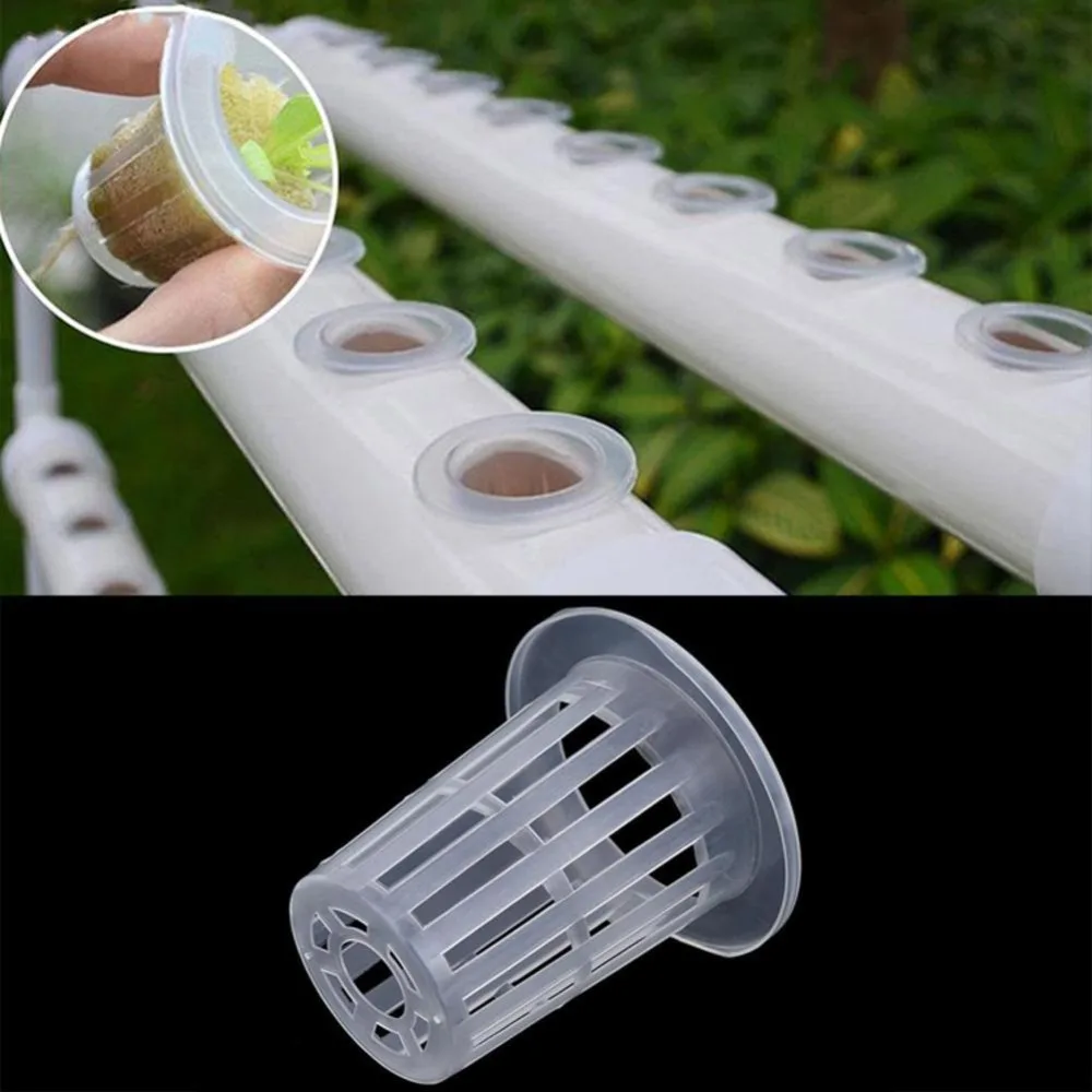 10 Pcs Mesh Pot Net Basket Soilless cultivation Cloning Hydroponic Collar Foam Insert Plant Hydroponic Aeroponic Planting Grow