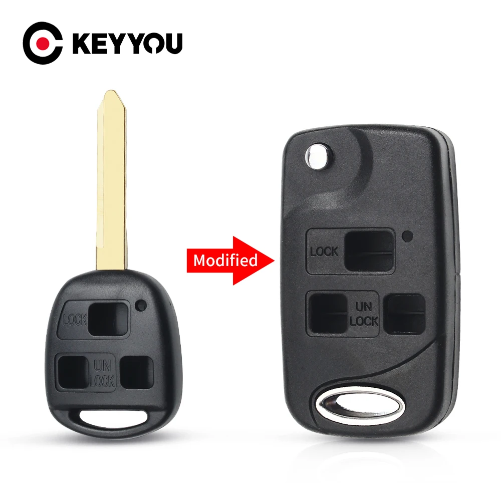 KEYYOU For Lexus Es Rx Lx Gs Key Toyota RAV4 Avalon Prado Tarago Camry 2/3 Button Modified Remote Car Case New | Автомобили и