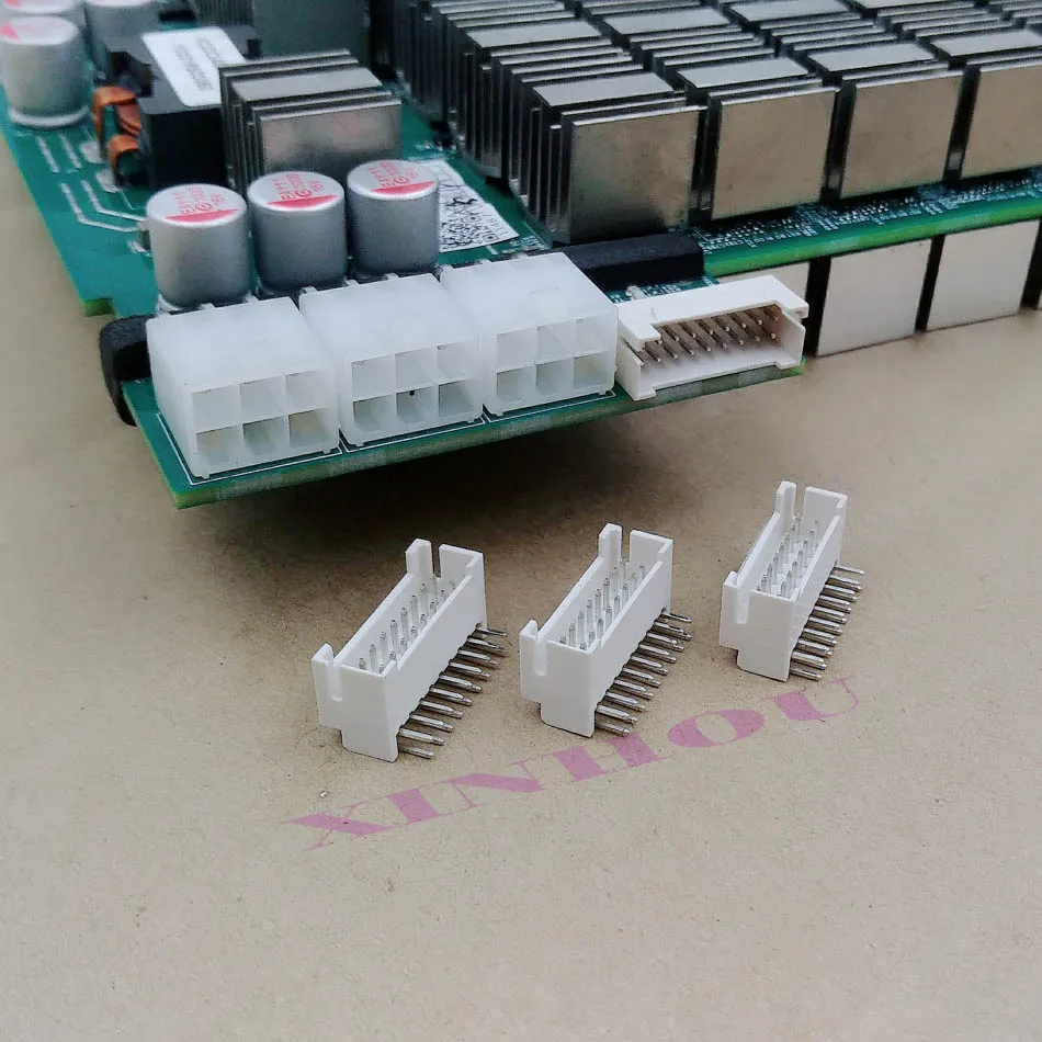 

25Pcs miner connector 2x9P male socket curved needle double row buckle is suitable for Asic miner antminer S9 S9K S9j S17 L3 Z11