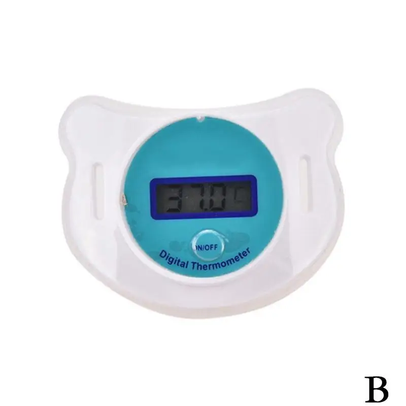 Детский соска электронный термометр мягкий ЛОБНЫЙ термометр шалфей принадлежности для малышей - Цвет: B