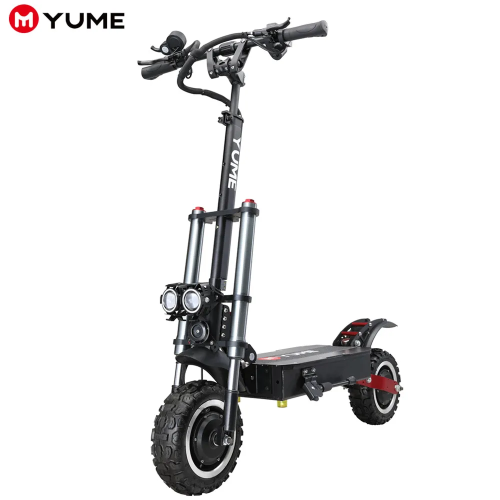 Двухмоторный мощный взрослый Электрический складной скутер YUME Y11 60 В 6000 Вт 80 км/ч